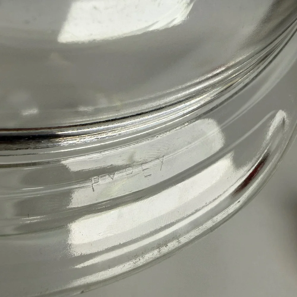 Vintage Pyrex 022 1 QT Clear Glass Round Casserole Dish with Lid Made in USA